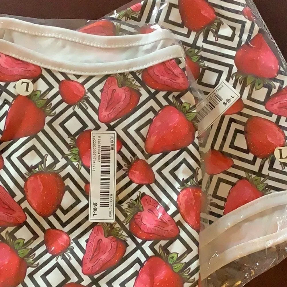 Strawberry Graphic Dog Tank Shirt